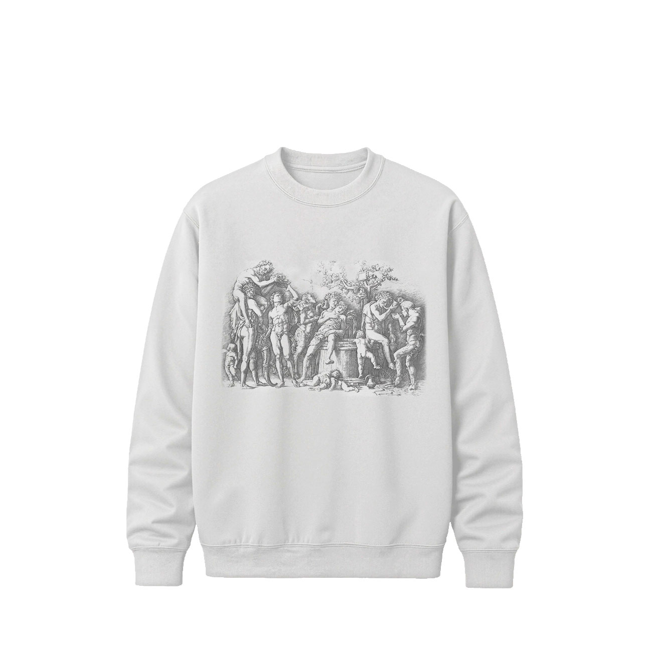 Bacanal con cuba de vino